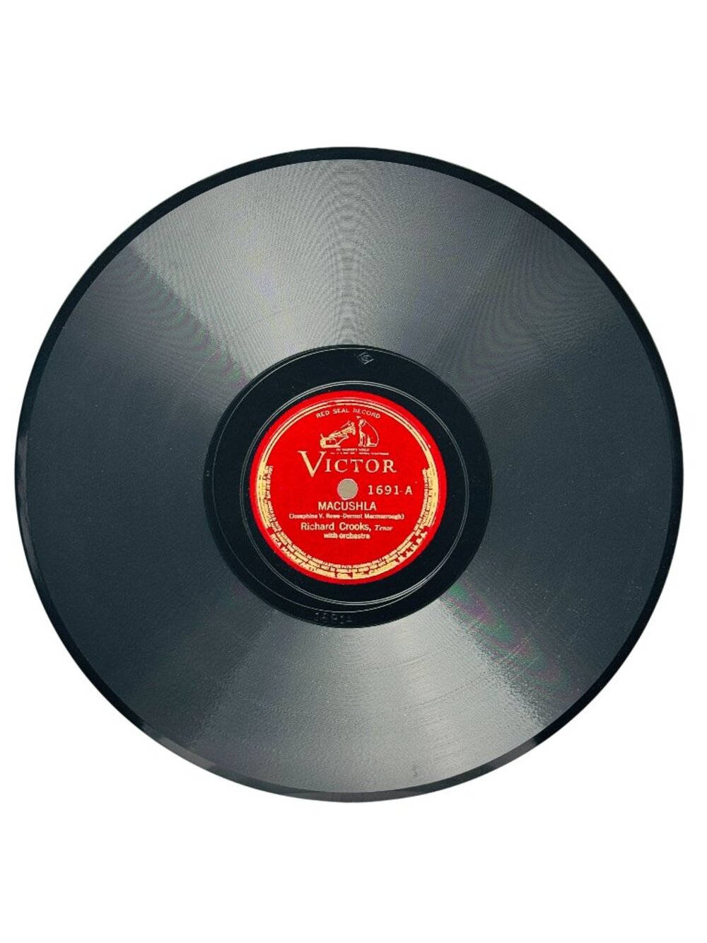 Richard Crooks Macushla  10in Shellac 78 RPM Victor 1691